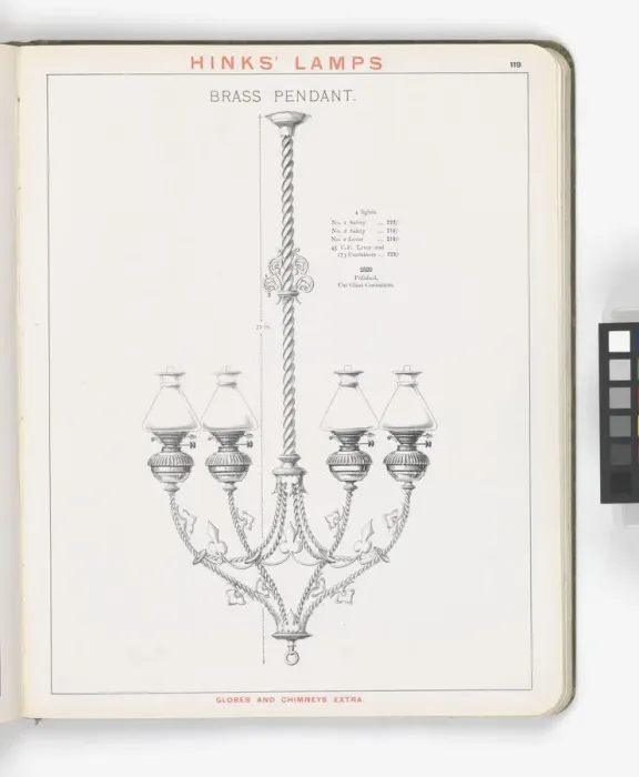 Framed Print : Page from Hinks Lamps catalogue Framed Print : Page from Hinks Lamps catalogue