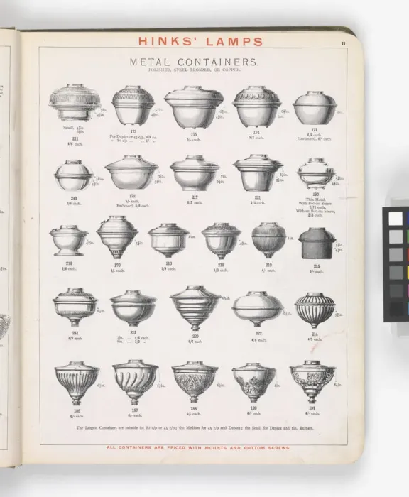 Framed Print : Page from Hinks Lamps catalogue Framed Print : Page from Hinks Lamps catalogue