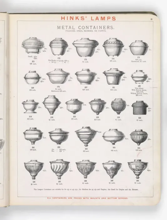 Framed Print : Page from Hinks Lamps catalogue Framed Print : Page from Hinks Lamps catalogue