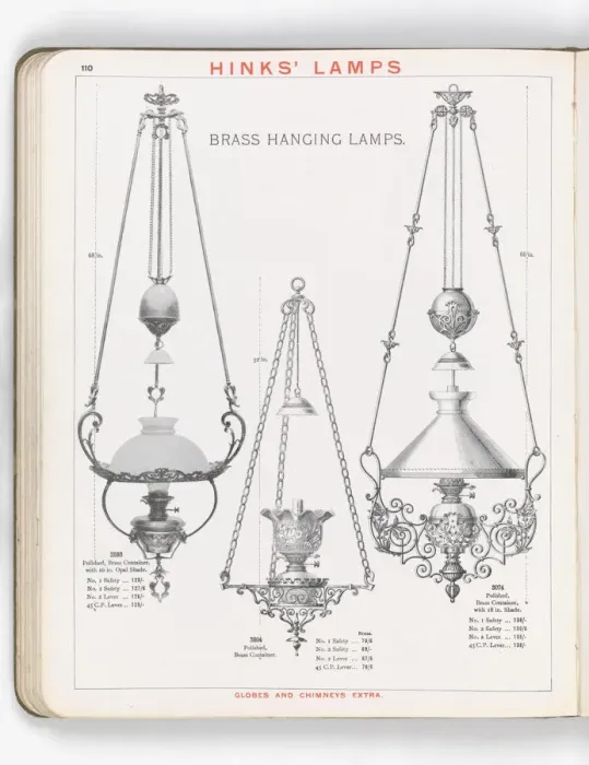Framed Print : Page from Hinks Lamps catalogue Framed Print : Page from Hinks Lamps catalogue