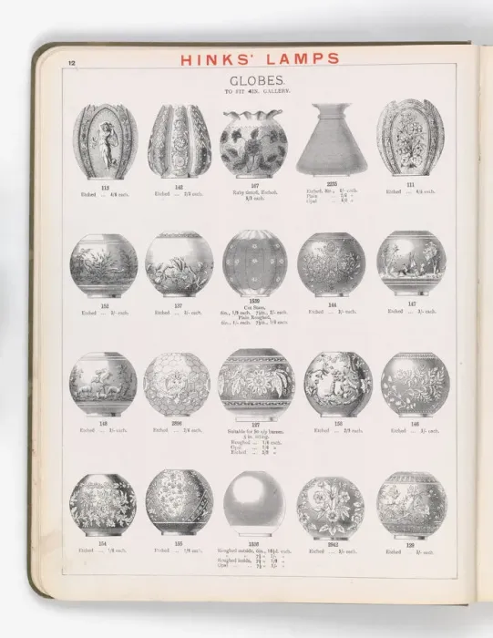 Framed Print : Page from Hinks Lamps catalogue Framed Print : Page from Hinks Lamps catalogue