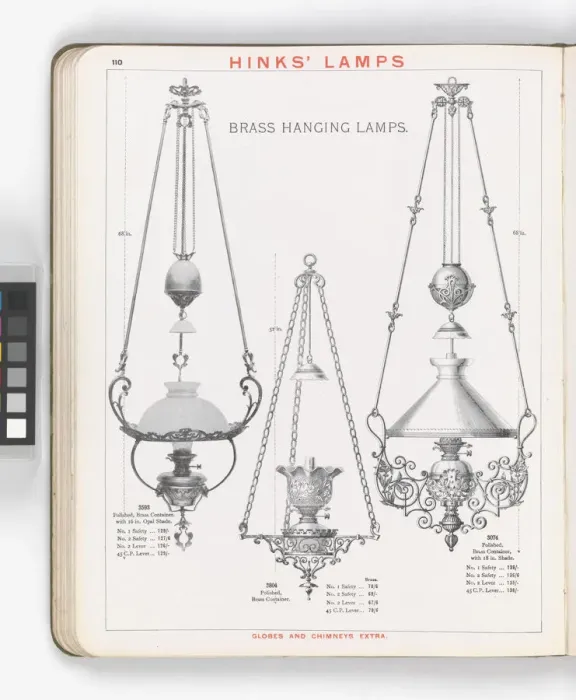 Framed Print : Page from Hinks Lamps catalogue