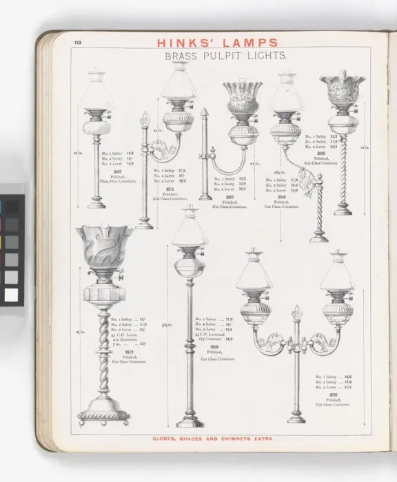 Framed Print : Page from Hinks Lamps catalogue Framed Print : Page from Hinks Lamps catalogue
