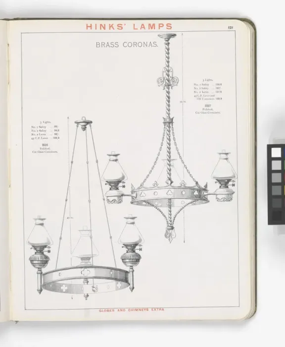Framed Print : Page from Hinks Lamps catalogue Framed Print : Page from Hinks Lamps catalogue