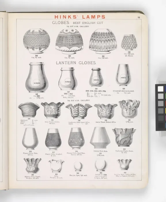 Framed Print : Page from Hinks Lamps catalogue Framed Print : Page from Hinks Lamps catalogue