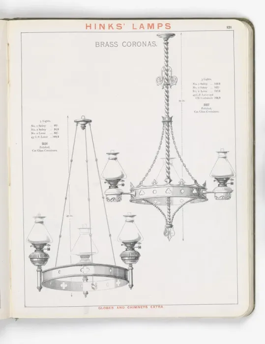 Framed Print : Page from Hinks Lamps catalogue Framed Print : Page from Hinks Lamps catalogue