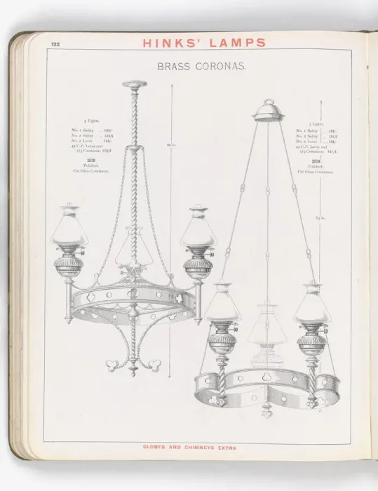 Framed Print : Page from Hinks Lamps catalogue Framed Print : Page from Hinks Lamps catalogue