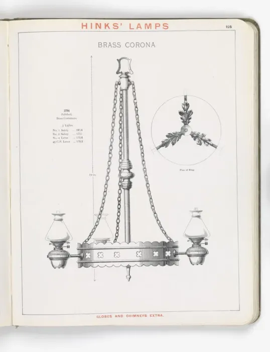 Framed Print : Page from Hinks Lamps catalogue Framed Print : Page from Hinks Lamps catalogue