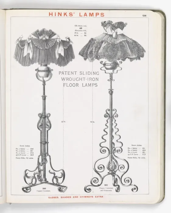 Framed Print : Page from Hinks Lamps catalogue Framed Print : Page from Hinks Lamps catalogue