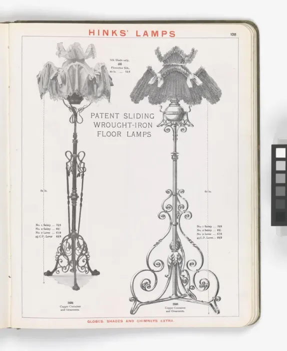 Framed Print : Page from Hinks Lamps catalogue