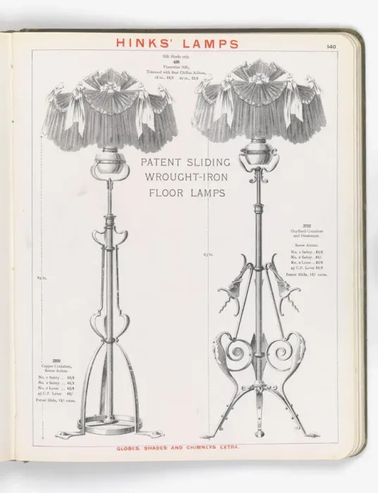 Framed Print : Page from Hinks Lamps catalogue Framed Print : Page from Hinks Lamps catalogue
