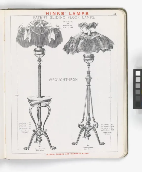 Framed Print : Page from Hinks Lamps catalogue Framed Print : Page from Hinks Lamps catalogue