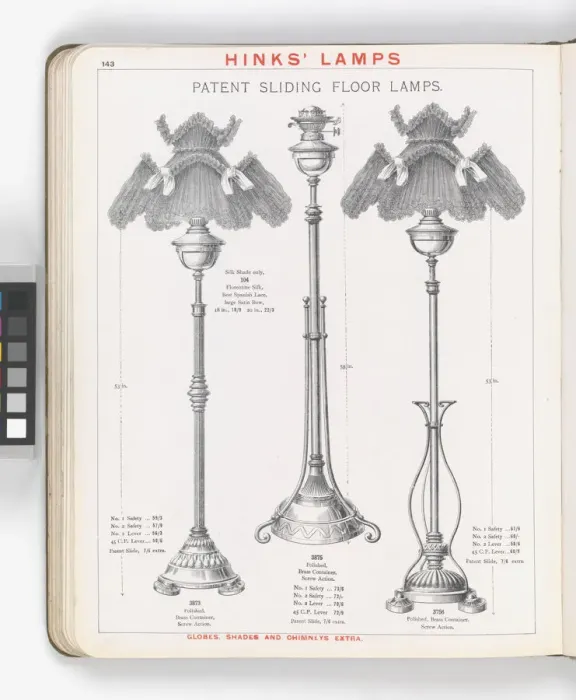 Framed Print : Page from Hinks Lamps catalogue Framed Print : Page from Hinks Lamps catalogue