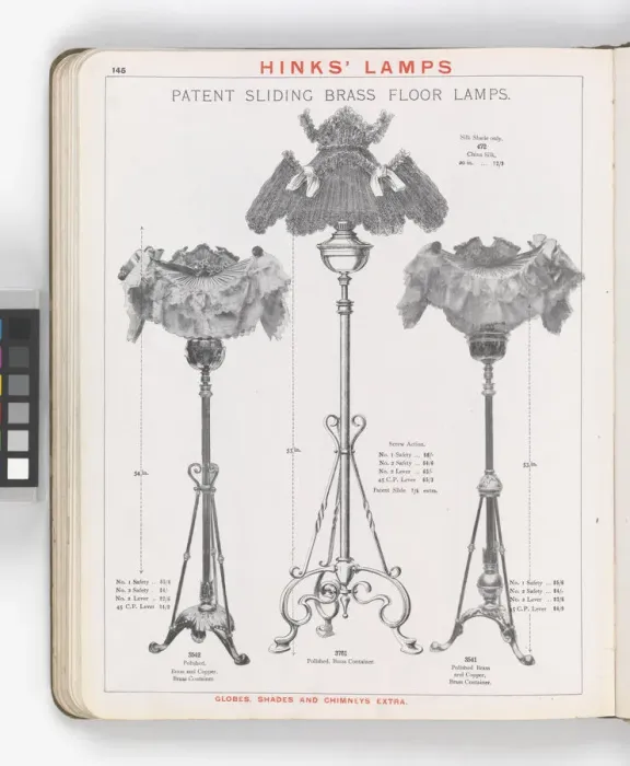 Framed Print : Page from Hinks Lamps catalogue Framed Print : Page from Hinks Lamps catalogue