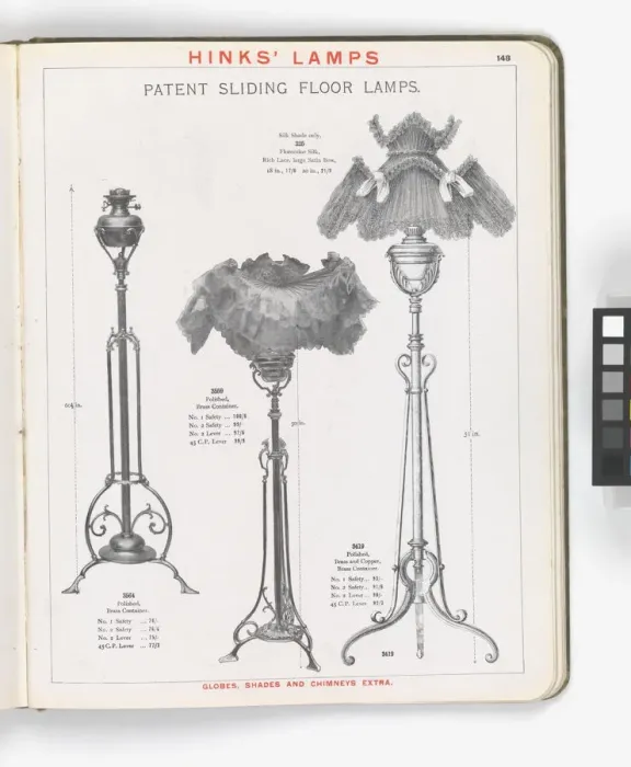 Framed Print : Page from Hinks Lamps catalogue Framed Print : Page from Hinks Lamps catalogue