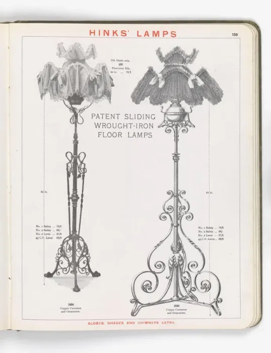Framed Print : Page from Hinks Lamps catalogue Framed Print : Page from Hinks Lamps catalogue