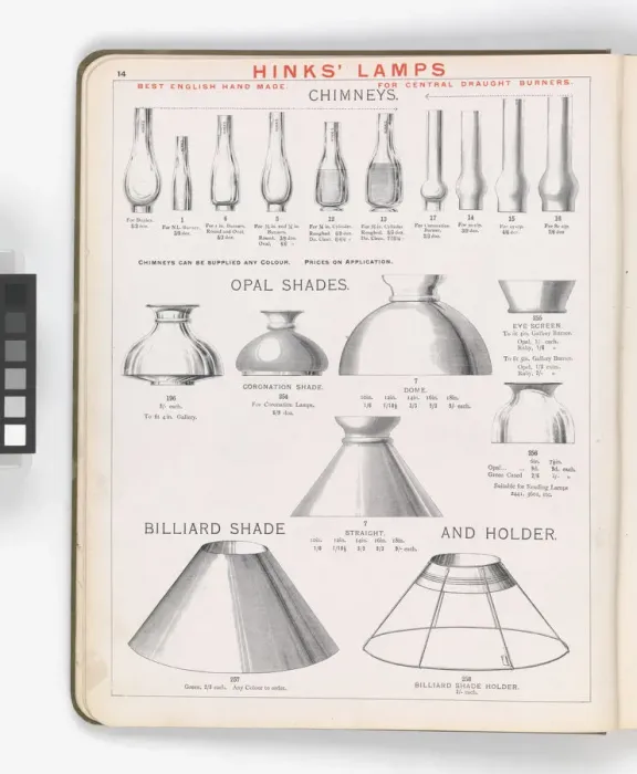 Framed Print : Page from Hinks Lamps catalogue Framed Print : Page from Hinks Lamps catalogue