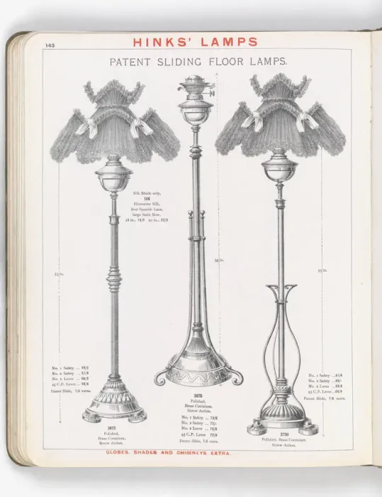Framed Print : Page from Hinks Lamps catalogue Framed Print : Page from Hinks Lamps catalogue
