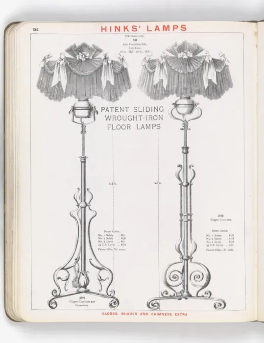 Framed Print : Page from Hinks Lamps catalogue Framed Print : Page from Hinks Lamps catalogue