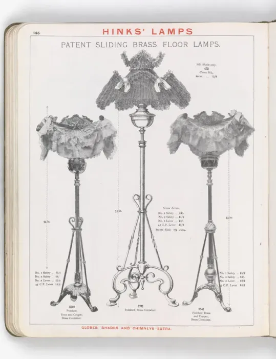 Framed Print : Page from Hinks Lamps catalogue Framed Print : Page from Hinks Lamps catalogue
