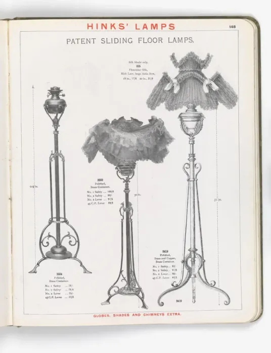 Framed Print : Page from Hinks Lamps catalogue Framed Print : Page from Hinks Lamps catalogue