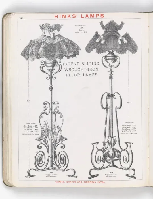 Framed Print : Page from Hinks Lamps catalogue