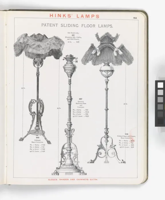 Framed Print : Page from Hinks Lamps catalogue
