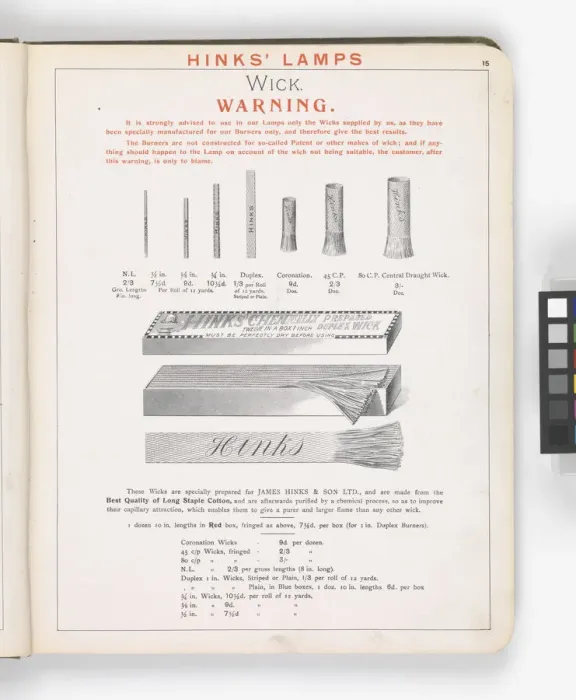 Framed Print : Page from Hinks Lamps catalogue Framed Print : Page from Hinks Lamps catalogue