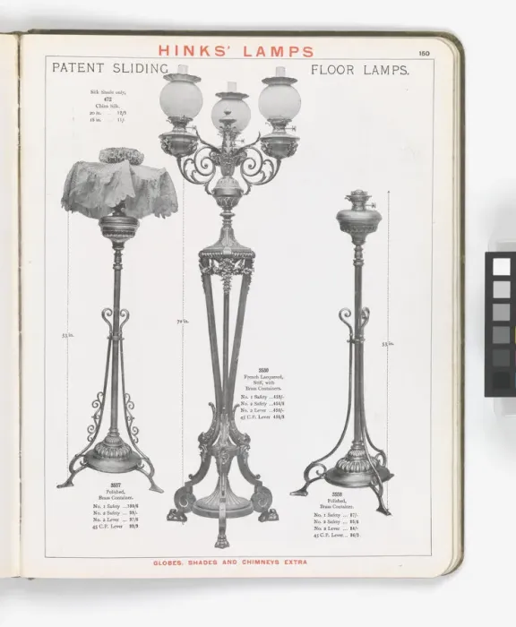 Framed Print : Page from Hinks Lamps catalogue Framed Print : Page from Hinks Lamps catalogue