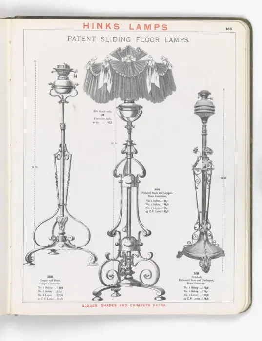 Framed Print : Page from Hinks Lamps catalogue Framed Print : Page from Hinks Lamps catalogue