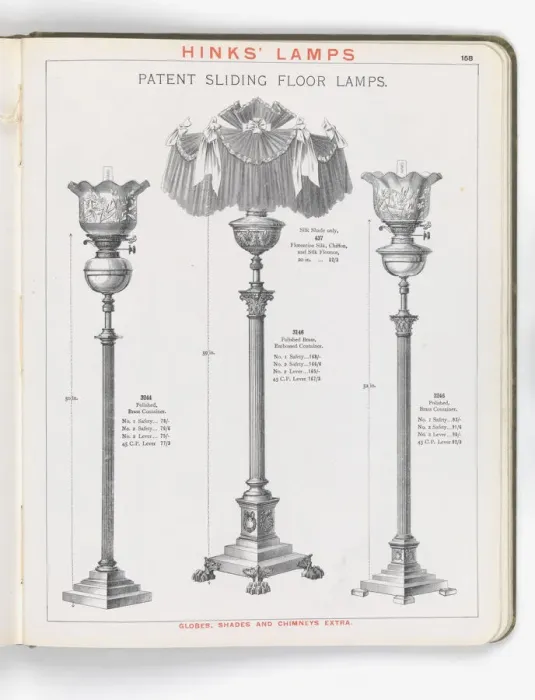 Framed Print : Page from Hinks Lamps catalogue Framed Print : Page from Hinks Lamps catalogue