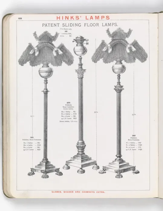 Framed Print : Page from Hinks Lamps catalogue Framed Print : Page from Hinks Lamps catalogue