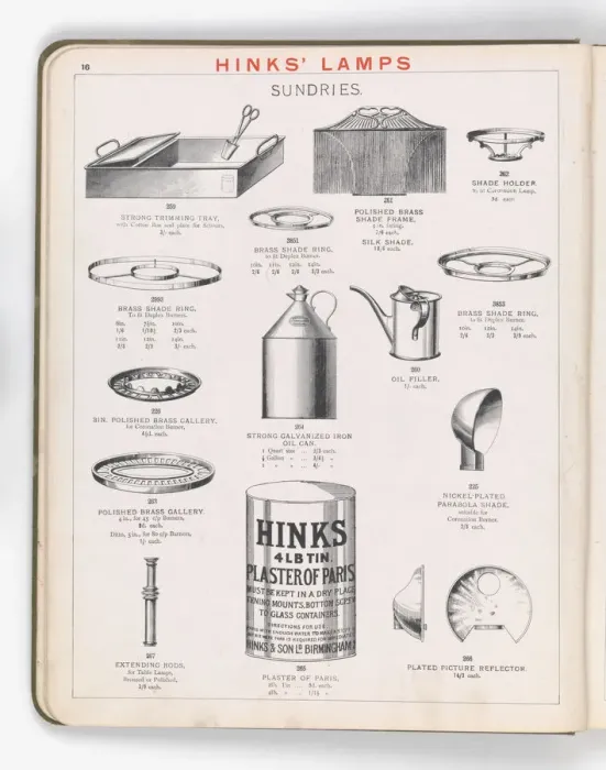Framed Print : Page from Hinks Lamps catalogue Framed Print : Page from Hinks Lamps catalogue