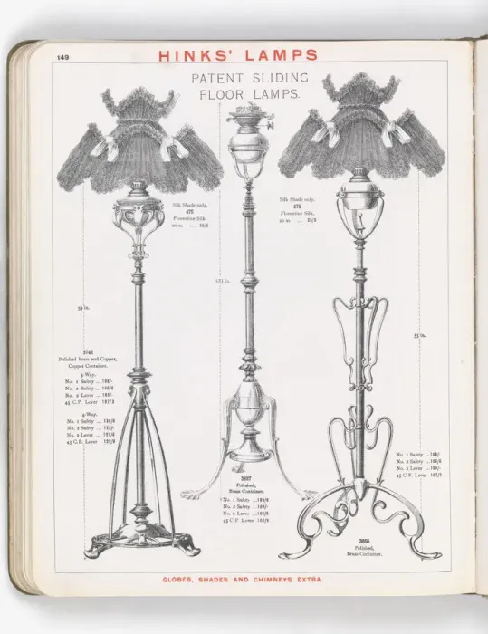 Framed Print : Page from Hinks Lamps catalogue Framed Print : Page from Hinks Lamps catalogue