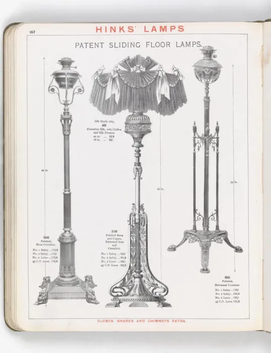 Framed Print : Page from Hinks Lamps catalogue