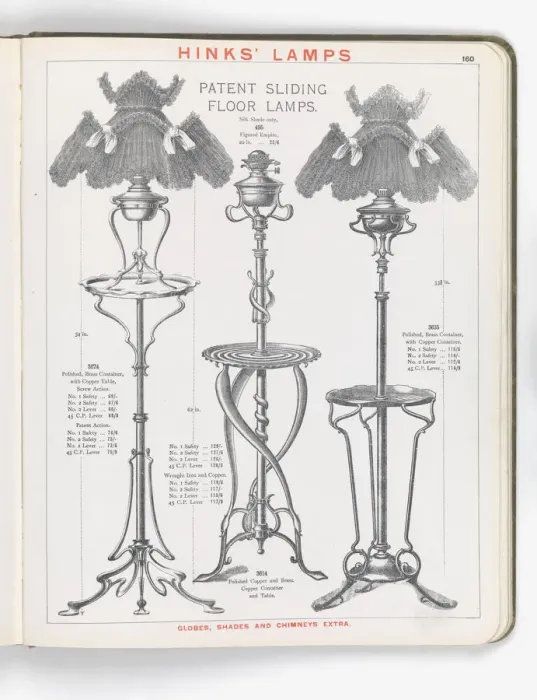 Framed Print : Page from Hinks Lamps catalogue Framed Print : Page from Hinks Lamps catalogue
