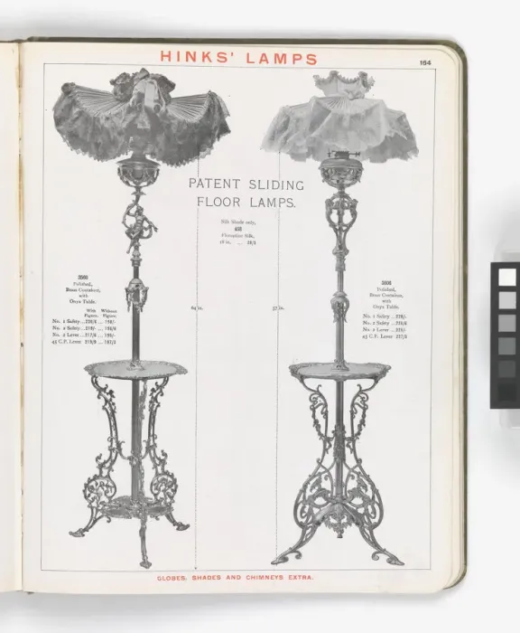 Framed Print : Page from Hinks Lamps catalogue Framed Print : Page from Hinks Lamps catalogue