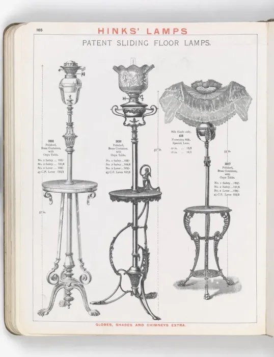 Framed Print : Page from Hinks Lamps catalogue Framed Print : Page from Hinks Lamps catalogue