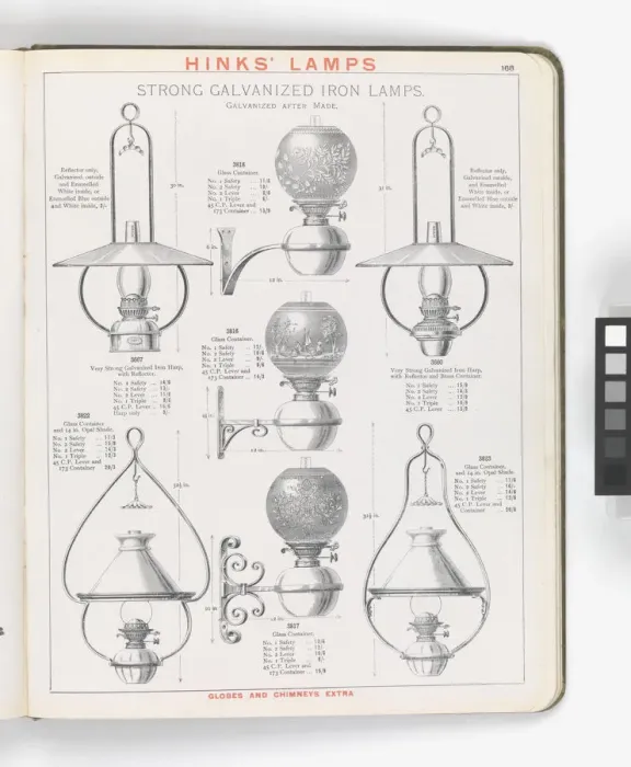 Framed Print : Page from Hinks Lamps catalogue Framed Print : Page from Hinks Lamps catalogue