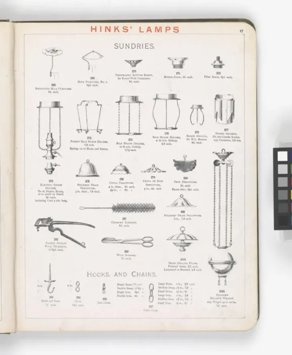 Framed Print : Page from Hinks Lamps catalogue