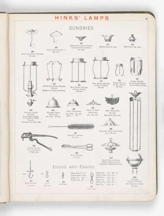 Framed Print : Page from Hinks Lamps catalogue Framed Print : Page from Hinks Lamps catalogue