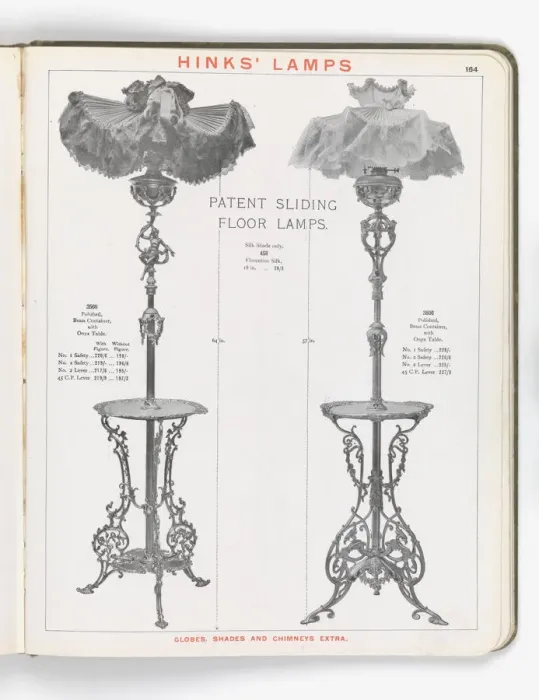 Framed Print : Page from Hinks Lamps catalogue Framed Print : Page from Hinks Lamps catalogue