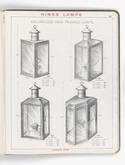 Framed Print : Page from Hinks Lamps catalogue Framed Print : Page from Hinks Lamps catalogue