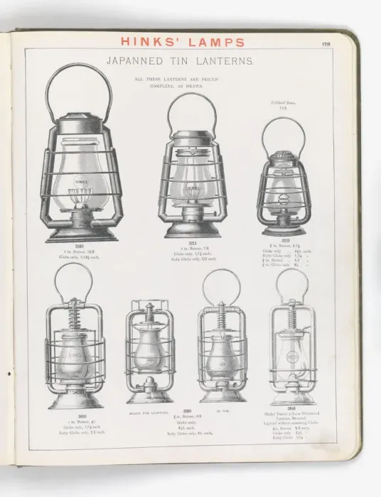 Framed Print : Page from Hinks Lamps catalogue Framed Print : Page from Hinks Lamps catalogue