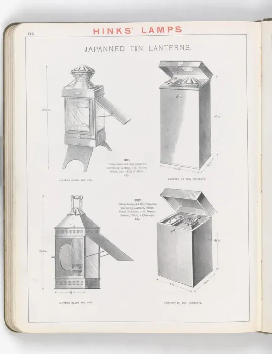 Framed Print : Page from Hinks Lamps catalogue Framed Print : Page from Hinks Lamps catalogue