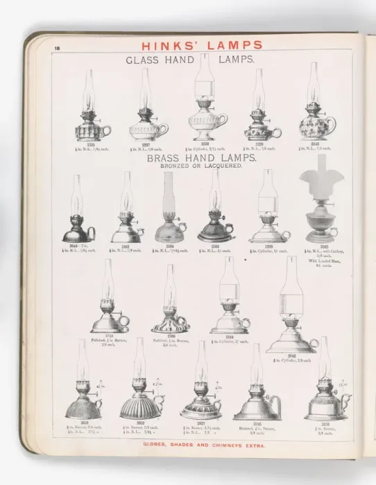 Framed Print : Page from Hinks Lamps catalogue Framed Print : Page from Hinks Lamps catalogue
