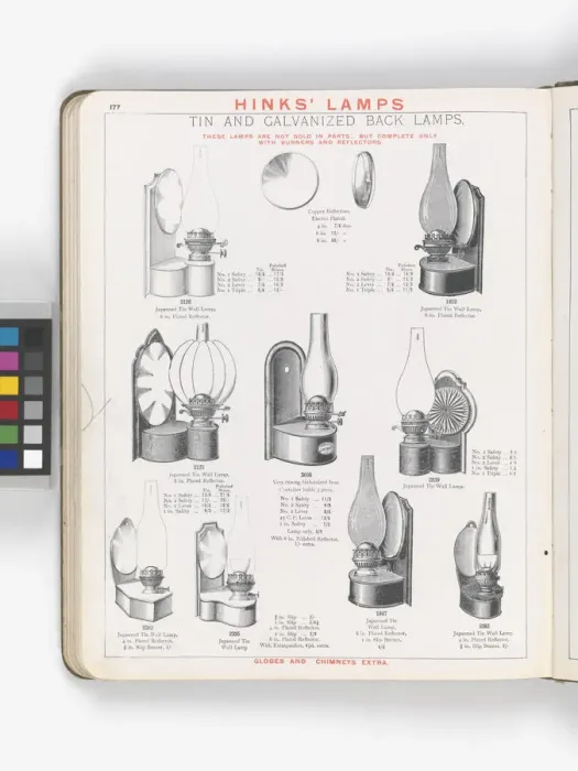 Framed Print : Page from Hinks Lamps catalogue Framed Print : Page from Hinks Lamps catalogue