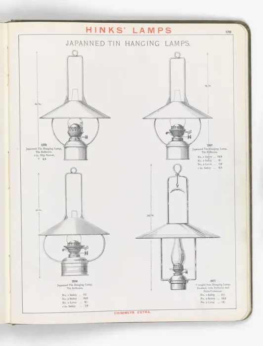 Framed Print : Page from Hinks Lamps catalogue Framed Print : Page from Hinks Lamps catalogue