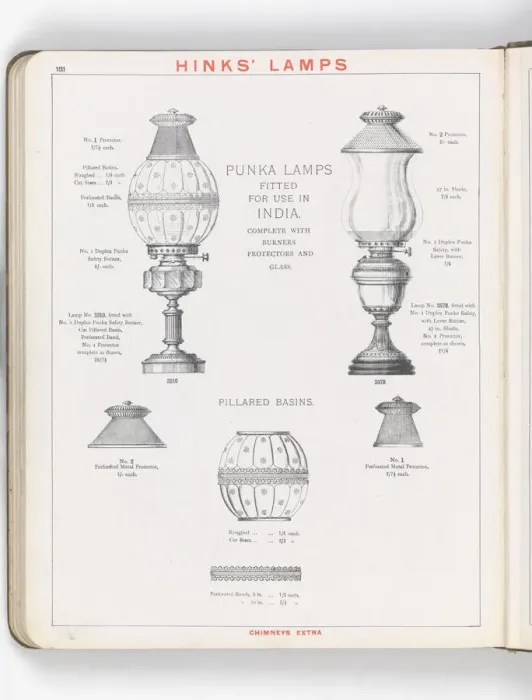 Framed Print : Page from Hinks Lamps catalogue Framed Print : Page from Hinks Lamps catalogue