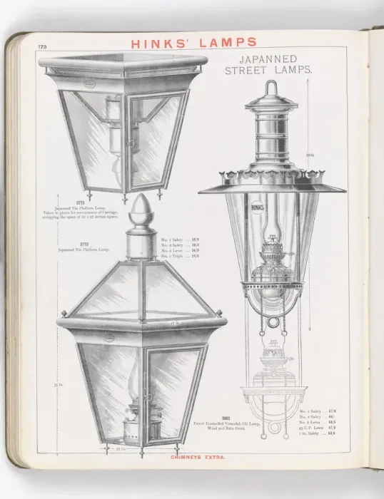 Framed Print : Page from Hinks Lamps catalogue Framed Print : Page from Hinks Lamps catalogue